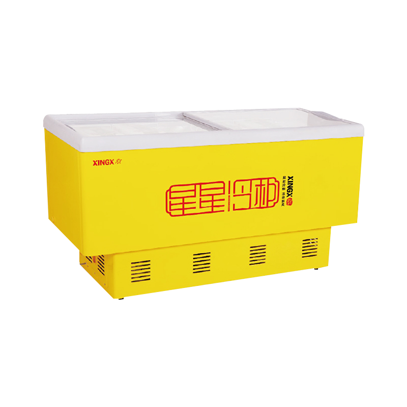 星星(XINGX)SD/SC-390BP 富贵黄285升大容量平底岛柜商用冰柜冷藏冷冻单温卧式展示柜 超市便利店雪糕饮料