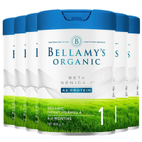 [6罐装 有效期2026年8月后]澳洲贝拉米Bellamy's白金版A2有机奶粉1段800g/罐0-6月营养有机婴儿奶粉