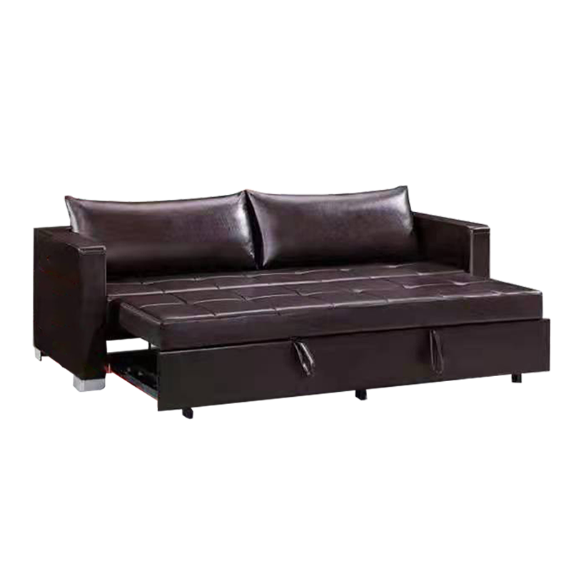 巴洛卡 BKSF-01C 皮布沙发 三人沙发床办公沙发皮艺沙发办公室折叠沙发床午休沙发