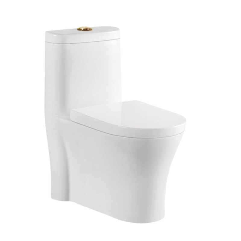 皇朝卫浴连体马桶家用抽水抑菌防臭坐便大冲力虹吸节水座便器8063