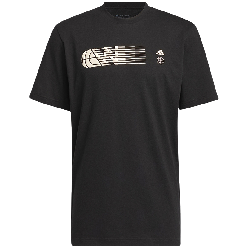 阿迪达斯黑色短袖男2024夏季新款运动服美式宽松半袖T恤潮IT4728