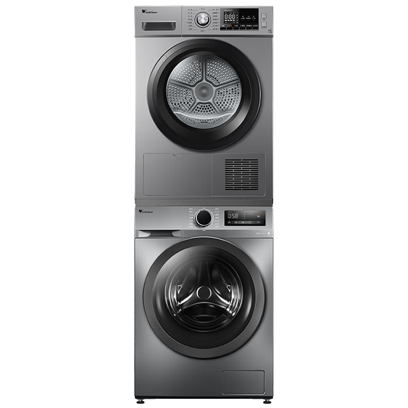 小天鹅(LittleSwan)洗烘套装热泵烘干机滚筒全自动10KG家用大容量高温煮洗手机智控健康除菌洗YQ2+03WY