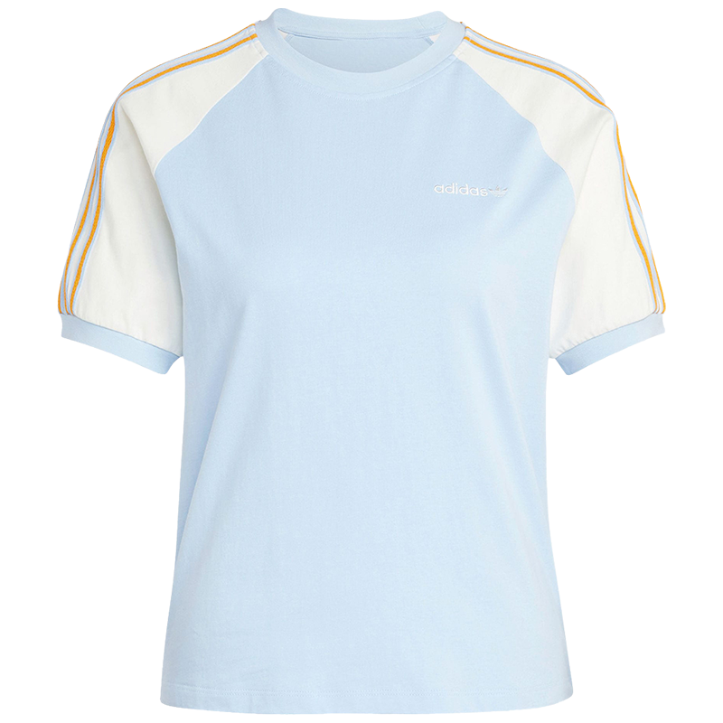 阿迪达斯三叶草女装2024夏季新款运动休闲经典纯棉圆领短袖JD5761