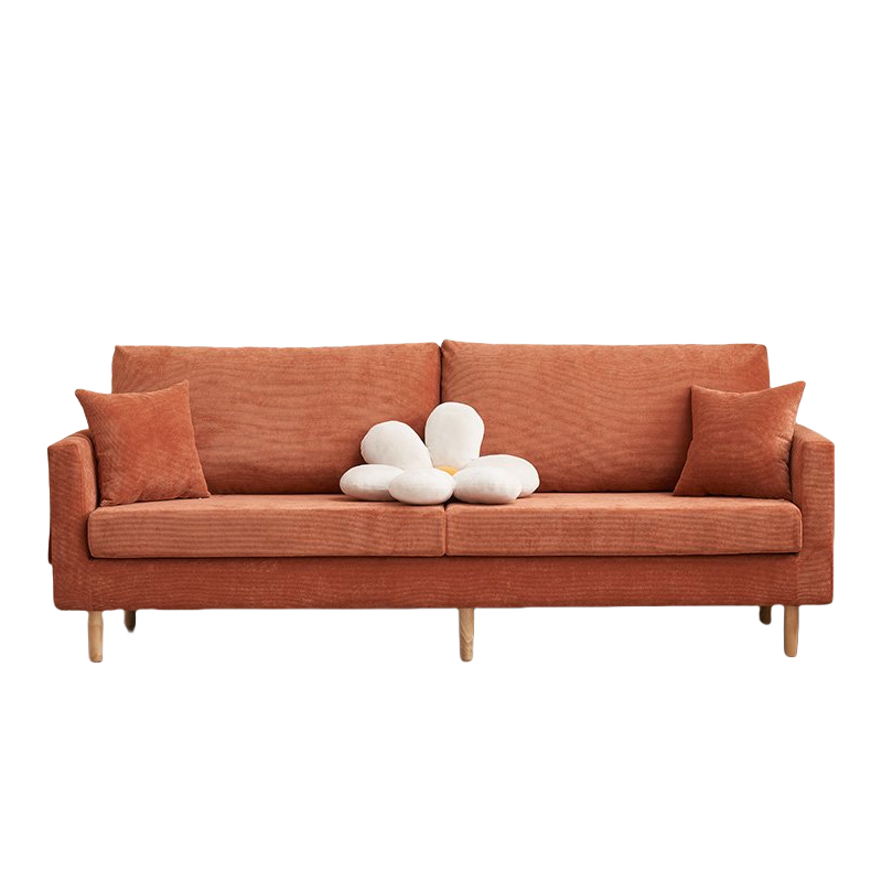 布雷尔现代简约小户型绒布沙发