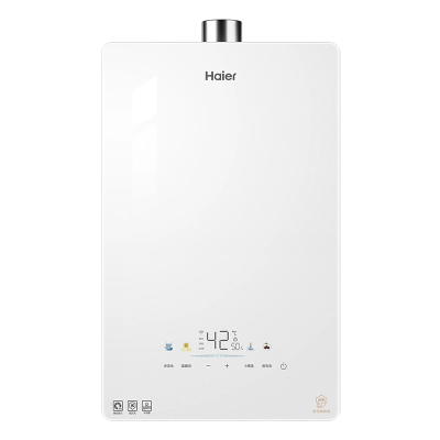 海尔(Haier)燃气热水器天然气家用无级变频水伺服恒温五段微火七重净水健康洗智能KE5 16升[下置风机+轻音低噪]