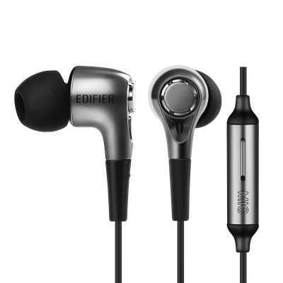 EDIFIER/漫步者 H230P 有线耳机重低音高音质线控带麦克风K歌视频笔记本电脑 黑色