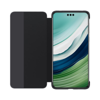 华为(HUAWEI)mate60pro/mate60pro+手机壳原装翻盖式智能休眠开窗保护套 黑色
