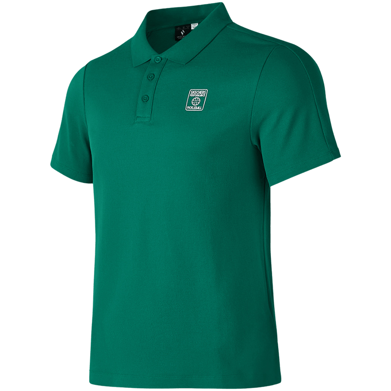 SKECHERS斯凯奇2024秋季男士短袖POLO衫舒适休闲 P324M018-048W