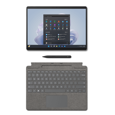 [配原装亮铂金键盘盖+触控笔]微软Surface Pro9 亮铂金 12代i7 16G 256G 13英寸 二合一平板电脑 笔记本 Win11 Pro WiFi版