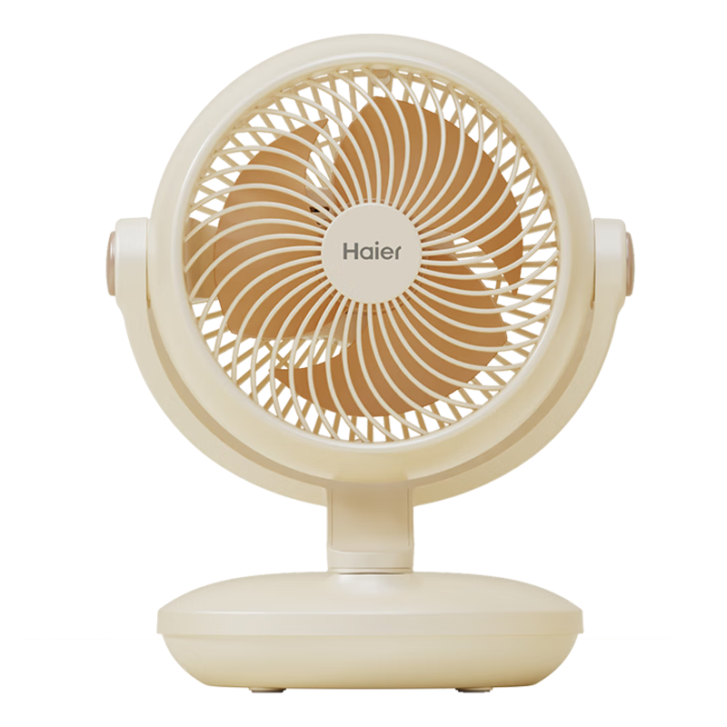 海尔(Haier)空气循环扇轻音电风扇涡轮循环对流换气桌面台式小风扇宿舍摇头节能台扇 HFX-Y2050A 遥控款