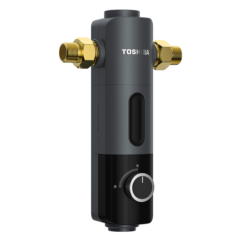 东芝(TOSHIBA) 家用前置过滤器 自来水40微米反冲洗 实测6T/h大通量 管道过滤净水器 商场同款TQ40-01