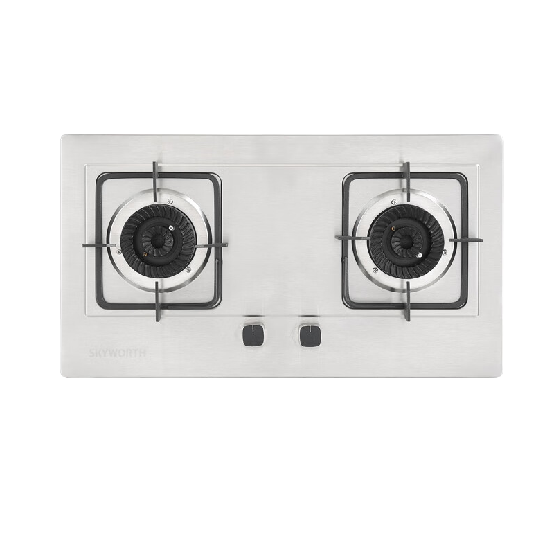 创维(Skyworth)燃气灶JZY-Z50S双灶具5.0KW液化气双灶 家用大火力不锈钢灶台 720面板[不含安装]