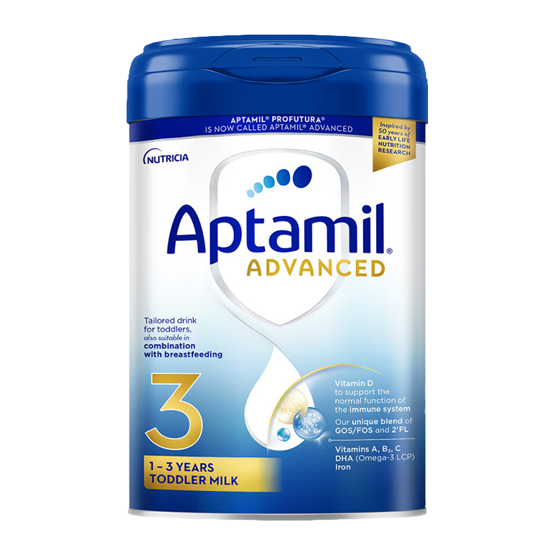 [有效期26年7月后]原装进口英国爱他美Aptamil白金版婴幼儿配方奶粉3段800g(新版)适合1-3岁