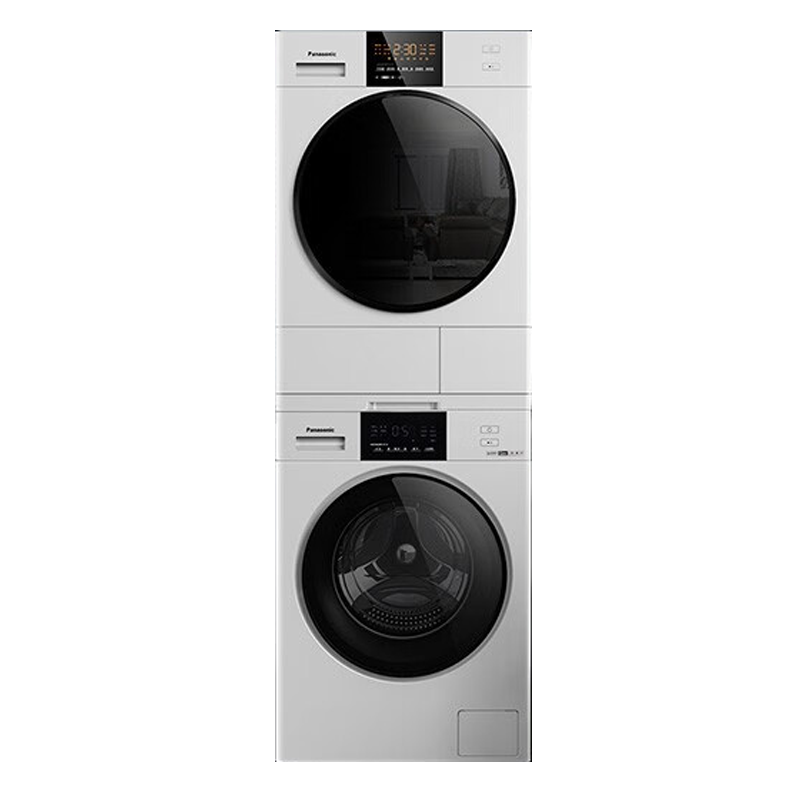松下(Panasonic)白月光2.0 滚筒洗衣机10kg+10kg热泵烘干机 除菌洗便捷免熨烫NVAE+EH1015