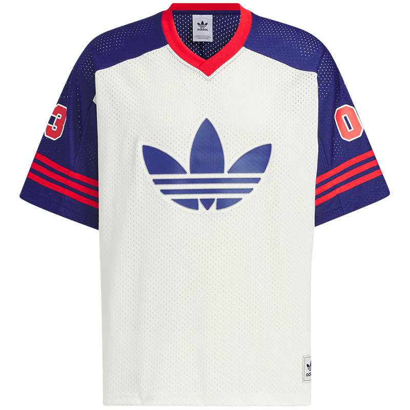 Adidas阿迪达斯三叶草男女GALI同款美式复古运动V领短袖 JC6801