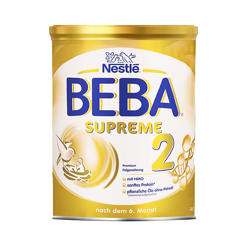 6罐装-24年新版原装进口德国雀巢BEBA贝巴至尊版SUPREME 6种HMO超高端婴幼儿奶粉1+段(1岁以上)800g
