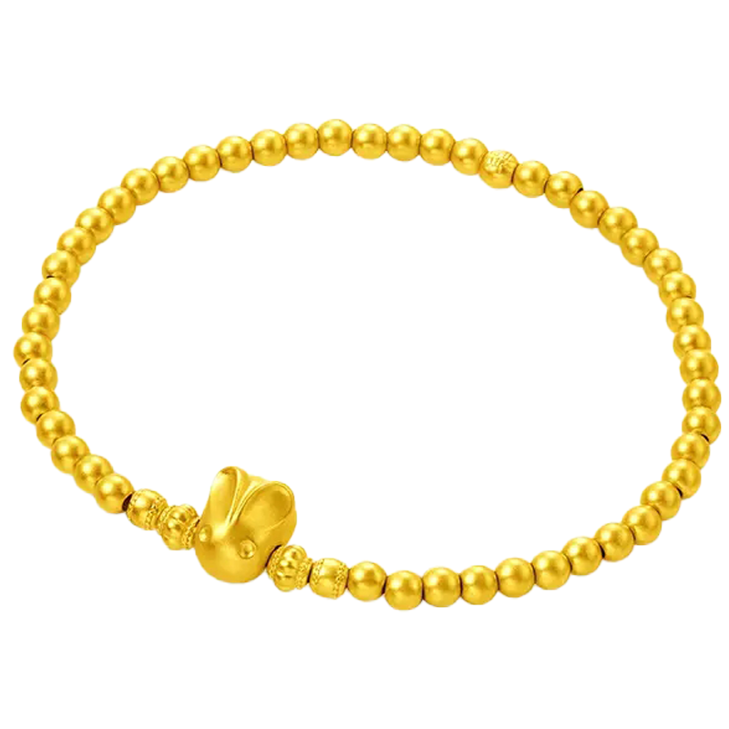 周大福传承韩美林艺术传承足金黄金手链寓意福临满门(工费:860计价) F230930