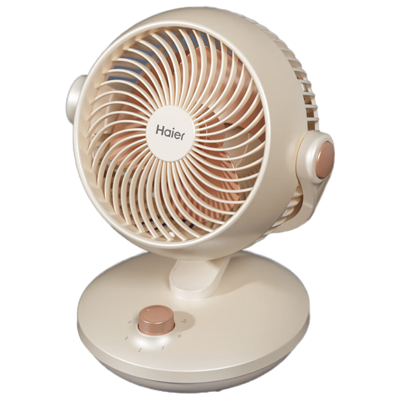 海尔(Haier)空气循环扇家用轻音电风扇涡轮循环对流换气桌面台式小风扇宿舍摇头节能台扇 HFX-J2050A 机械款