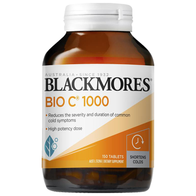 澳佳宝(BLACKMORES)维生素C片150粒/瓶装 澳洲原装进口 补充VC/维C/维他命C