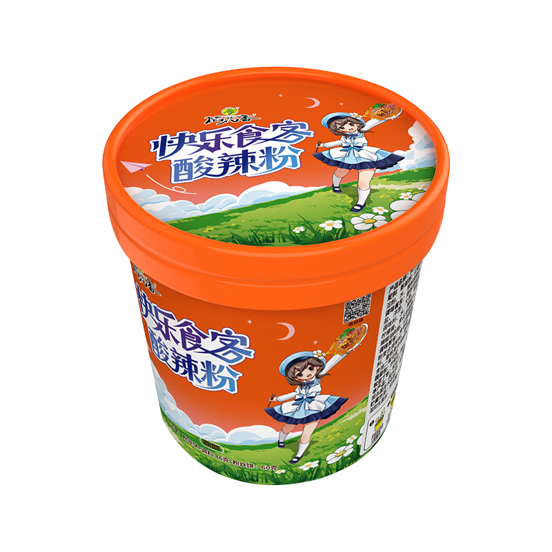 稻花香 快乐食客酸辣粉原味重庆方便粉丝红薯粉冲泡懒人速食6桶装