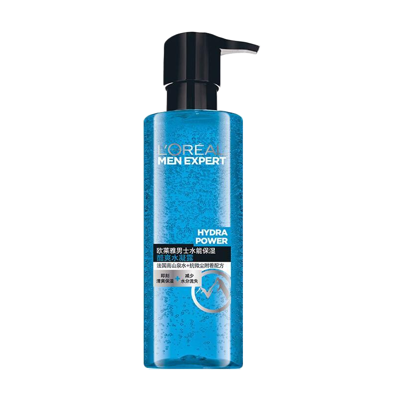 欧莱雅男士水能保湿酷爽水凝露120ml清爽滋润持久保湿补水护肤品正品