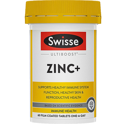 Swisse 锌片+ 60粒 1瓶装 成人补锌男性备孕 增加活力男人精子质量提高 男士性功能 澳洲进口