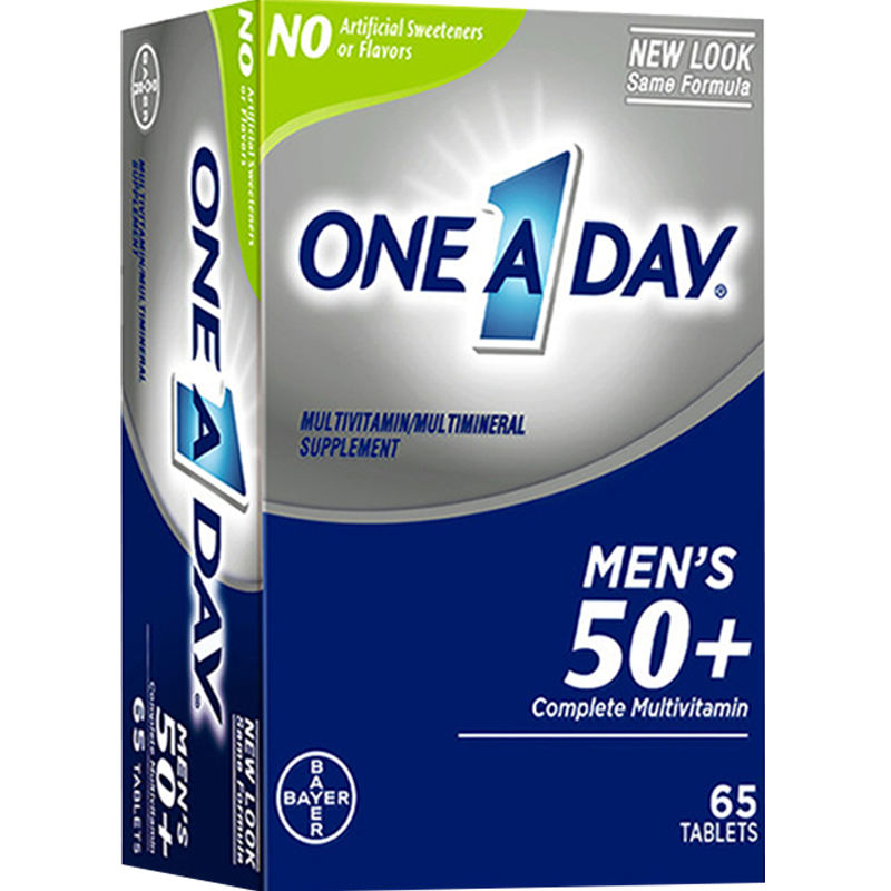 One A Day男士复合维生素50岁以上65粒中老年营养老年人补钙
