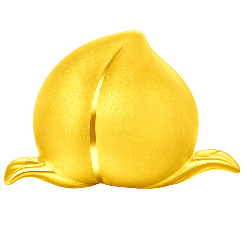 周大福藏金家系列 "桃"你喜欢桃子包足金黄金摆件(工费:420计价)EOF1068