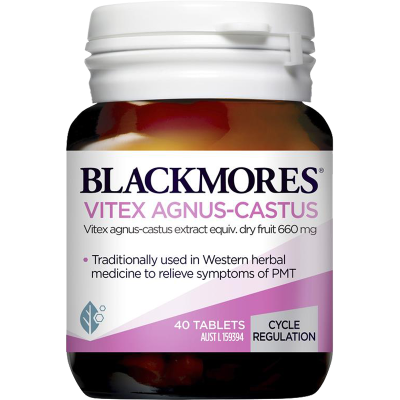 澳佳宝Blackmores 圣洁莓天然草本精华 40粒 1瓶 平荷尔蒙片缓解经前不适备孕排卵经期不适 澳洲进口