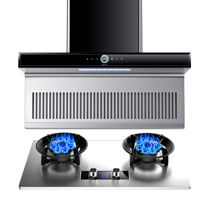 欢呼好太太 新品7字型变频油烟机灶具烟灶套装 40m³大吸力自清洁两件套燃气灶套餐DD02+AB033 天然气 自行安装