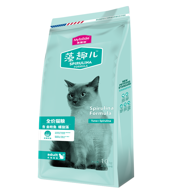 麦富迪藻趣儿全价通用型猫粮(三文鱼螺旋藻)金枪鱼幼成猫粮增肥补钙 [囤货]金枪鱼+螺旋藻成猫粮10kg