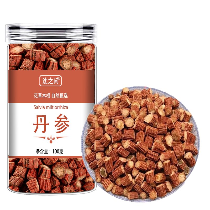 丹参中药材官方旗舰店非野生正品饮单参片粉养心茶特级舟参叁的功效