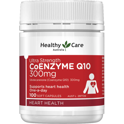 Healthy Care 辅酶 q10 软胶囊 300mg 100粒 1瓶 hc 营养心肌 中老年成人男性女性 澳洲进口