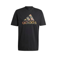 adidas阿迪达斯半袖男装2024夏新款圆领简约黑色短袖T恤 IW2671