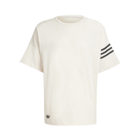 adidas阿迪达斯三条纹半袖2024夏男经典纯棉白色短袖T恤JF9139
