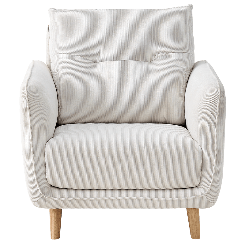 全友家居布艺沙发单人椅简约现代小户型客厅阳台休闲小沙发