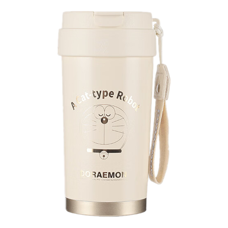 杯具熊白金轻心咖啡保温杯陶瓷杯子保冷杯吸管水杯母婴男女