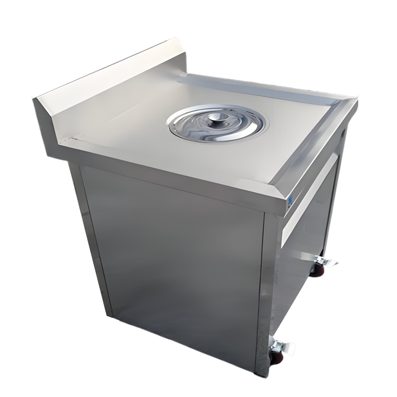 瑞宇304不锈钢餐厅食堂残食柜/900*800* 850+150mm(钢板厚1.0mm)