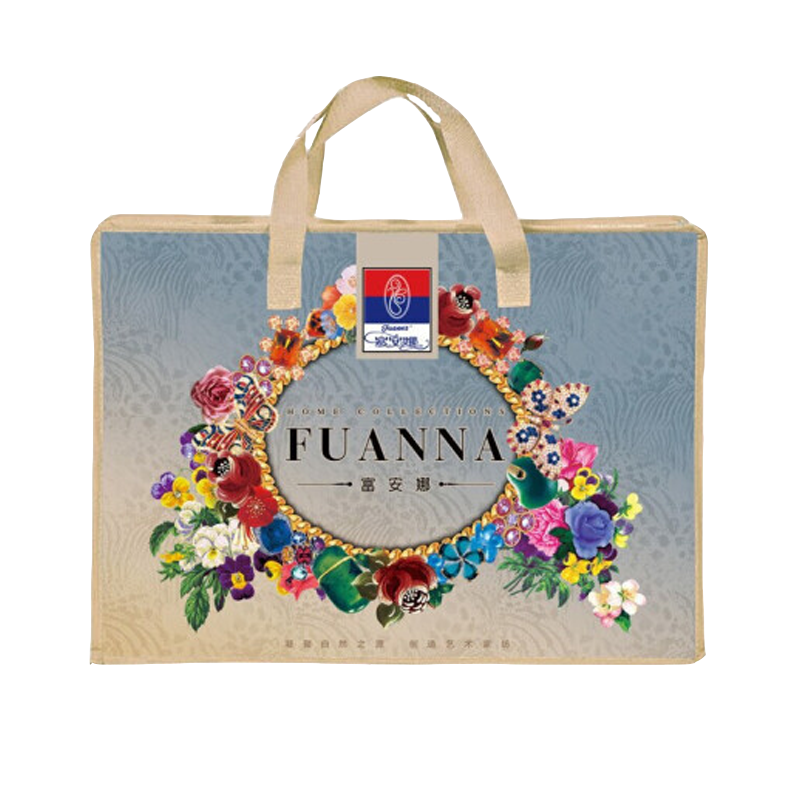 富安娜床上四件套欧式轻奢提花套件纯棉床笠1.8米床双人加大230*229cm