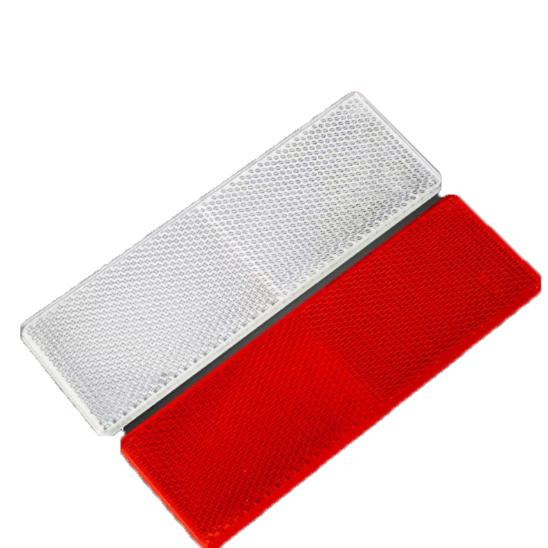 迪斯沃货车塑料反光警示板反光贴条防撞整箱50片红白可选(强胶无孔高亮反光)