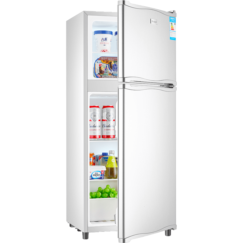 洛滑双门小冰箱家用小型租房宿舍冷藏冷冻二人中型电冰箱_双门118标准款