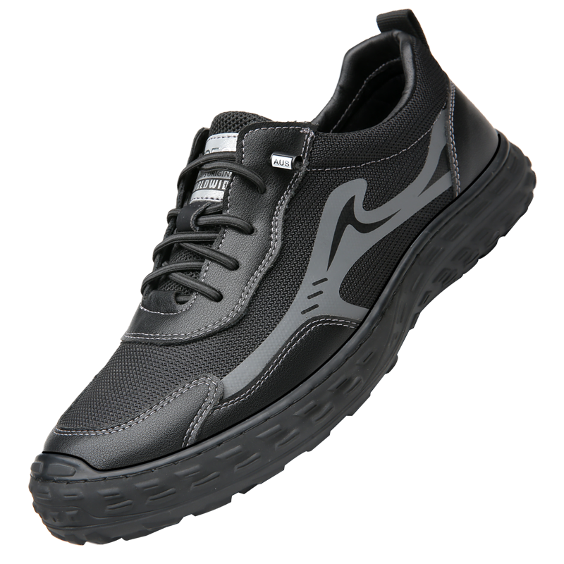 男鞋2024夏季新款潮流透气户外登山运动休闲鞋男士轻便软底网面鞋