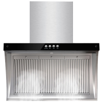 美珏好太太侧吸式油烟机 25立方双电机吸力 琴式按键 900mm不锈钢油烟机 提供安装