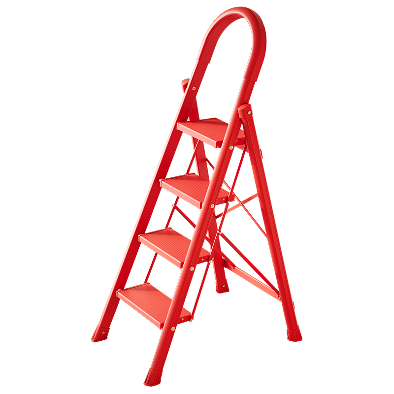 奥鹏梯子家用折叠伸缩室内人字梯铝合金加厚楼梯多功能家庭登高梯