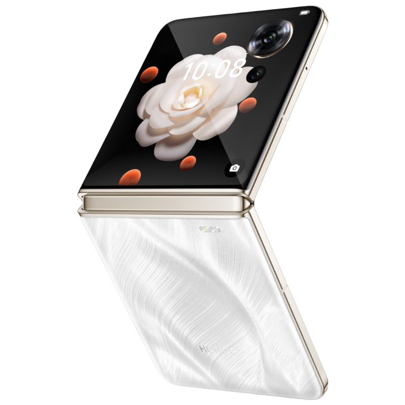 荣耀Magic V Flip 12GB+1TB 山茶白 4.0英寸大外屏 单反级写真相机 青海湖电池超强续航体验 第一代骁龙8+旗舰芯片 折叠屏手机 全网通5G手机
