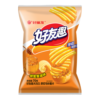 好丽友 好友趣 大凹凸 蜂蜜黄油味 70g*6袋 休闲膨化零食品小吃