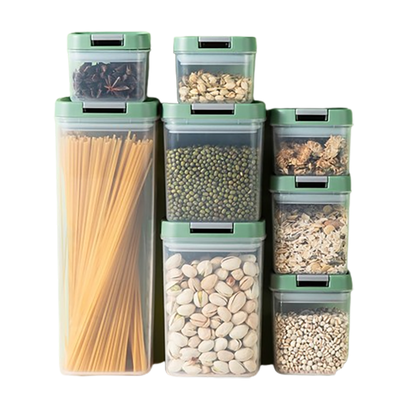 美厨密封罐八件套塑料储物罐防潮杂粮罐收纳盒MCPJ7850