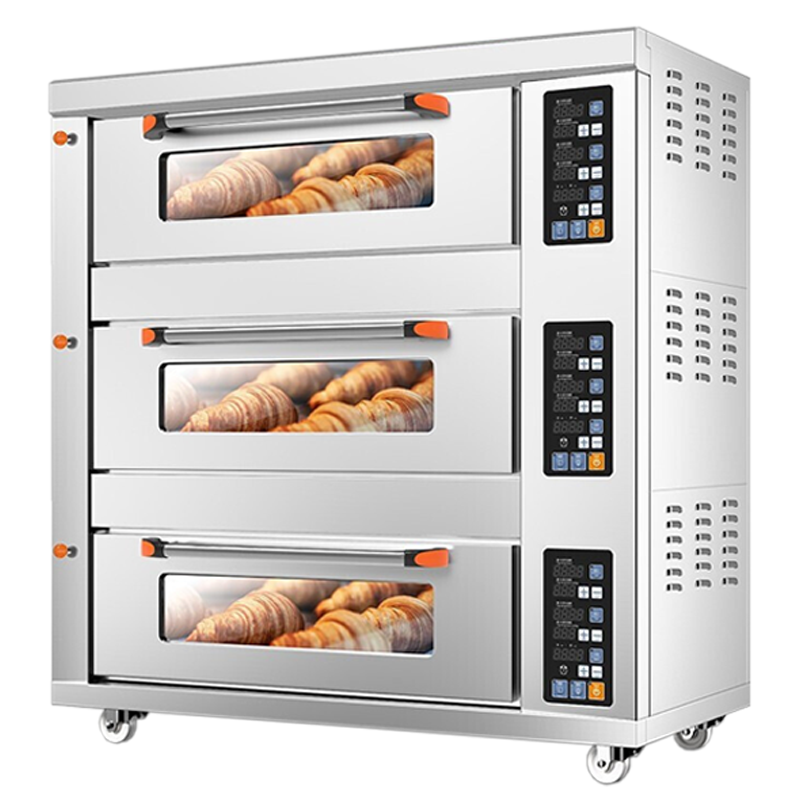 乐创(lecon)商用烤箱大型披萨烤炉蛋糕面包商用电烤箱 大焗炉燃气烘炉 一层二盘微电脑液化气款