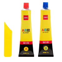 得力53587-AB胶(透明)(50g/盒)
