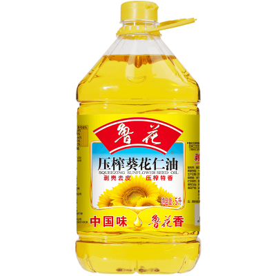 鲁花压榨葵花仁油5L 物理压榨 桶装植物油葵花籽油 食用油
